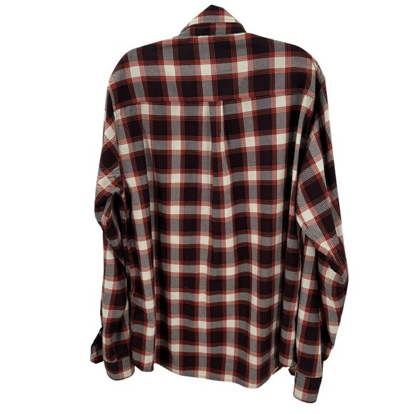 Dixxon Brown/Red Plaid Long Sleeve Flannel Shirt Mens 2XT D-Tech Proprietary - Picture 5 of 6